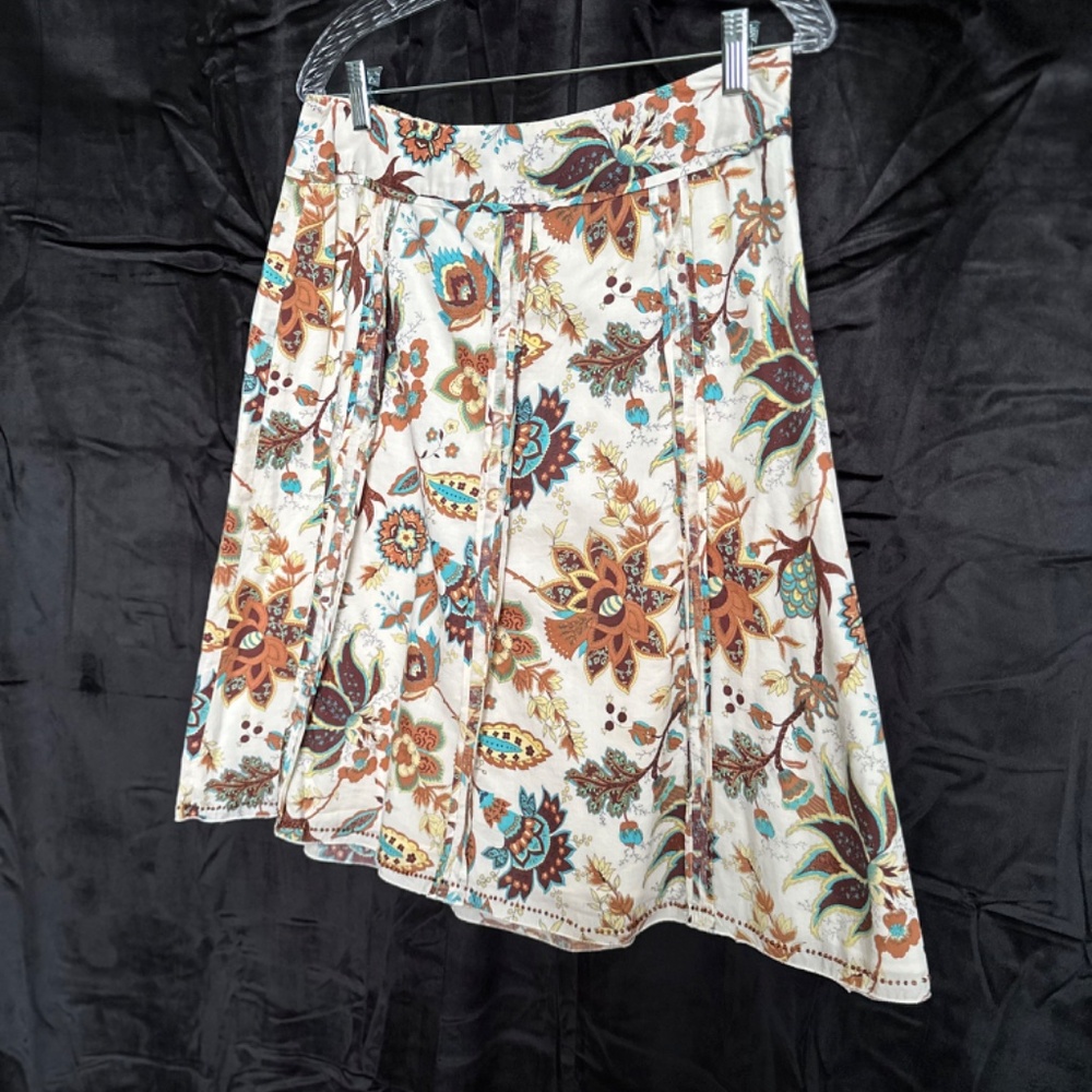 Acorn, women’s multicolor leaf print skirt, size 10 - Picture 2 of 7